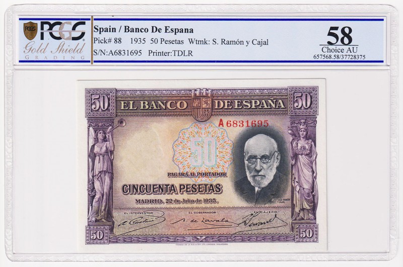 Guerra Civil-Zona Republicana, Banco de España

50 Pesetas. 22 julio 1935. Ser...