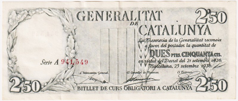 Guerra Civil-Zona Republicana, Banco de España

Generalitat de Catalunya

2,...
