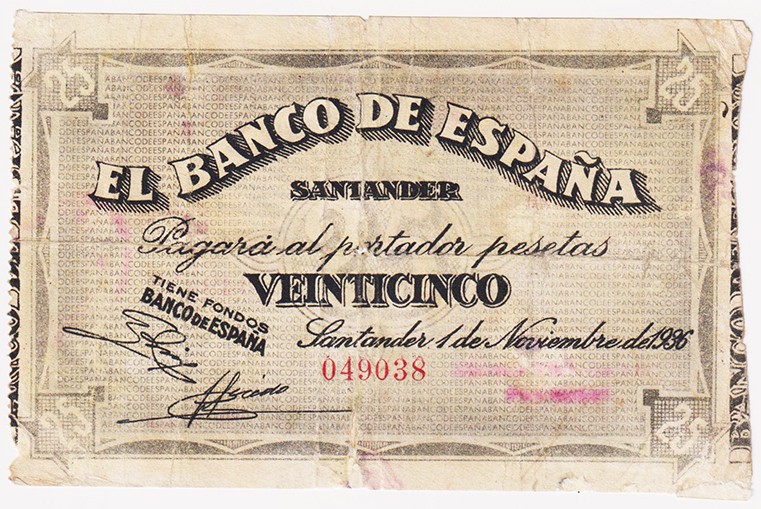 Guerra Civil-Zona Republicana, Banco de España

Banco de España, Santander

...