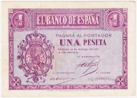 Estado Español, Banco de España

1 Peseta. Burgos, 12 octubre 1937. Serie B. ED.425a. MBC+.