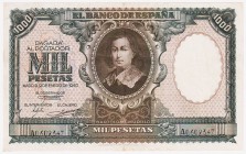 Estado Español, Banco de España

1000 Pesetas. 9 enero 1940. Serie A. ED.440. Reparado. MBC-.