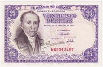 Estado Español, Banco de España

25 Pesetas. 19 febrero 1946. Serie E. ED.450a. MBC+.