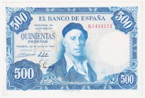 Estado Español, Banco de España

500 Pesetas. 22 julio 1954. Serie G. ED.468b. EBC-.