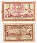 Billetes locales

Alicante, Ay. Serie de 2 valores (50 Céntimos y 1 Peseta). 1937. Uno de ellos reparado con celo. MBC+ a BC-.