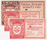 Billetes locales

Barbastro, C.M. Lote de 3 billetes (25 Céntimos (2) y 1 Peseta). 1937. MBC a MBC-.