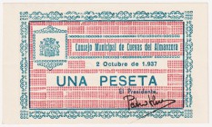 Billetes locales

Cuevas de Almanzora, C.M. 1 Peseta. 1937. EBC.
