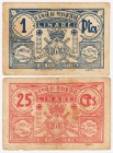 Billetes locales

Linares, C.M. Serie de 2 valores (25 Céntimos y 1 Peseta). Ambos con tampón en reverso. MBC a BC.