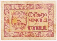 Billetes locales

Utiel, C.M. 25 Céntimos. BC.