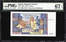 ALGERIA. Lot of (4). Banque Centrale d'Algerie. 5, 10, 100 & 500 Dinars, 1.11.1970. P-126a, 127b, 128b & 129a. PMG Gem Uncirculated 65 EPQ to Superb G...