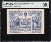 AUSTRIA. Oesterreichisch-Ungarische Bank. 50 Kronen, 2.1.1902. P-6. PMG Choice About Uncirculated 58 EPQ.
A high-grade example of this scarce type fr...