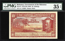 BAHAMAS. Bahamas Government. 10 Shillings, 1919 (ND 1930). P-6. PMG Choice Very Fine 35 EPQ.
As mentioned in the previous lot, seldom do notes of thi...