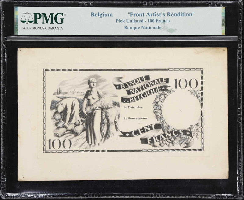BELGIUM. Banque Nationale de Belgique. 100 Franc, ca. 1920s-40s. P-Unlisted. Fro...