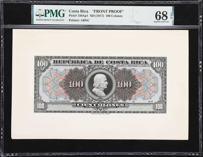 COSTA RICA. Lot of (2). Republica de Costa Rica. 100 Colones, ND (1917). P-150Ap...