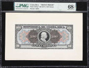 COSTA RICA. Lot of (2). Republica de Costa Rica. 100 Colones, ND (1917). P-150Ap1 & 150Ap2. Front & Back Proofs. PMG Superb Gem Uncirculated 67 EPQ & ...