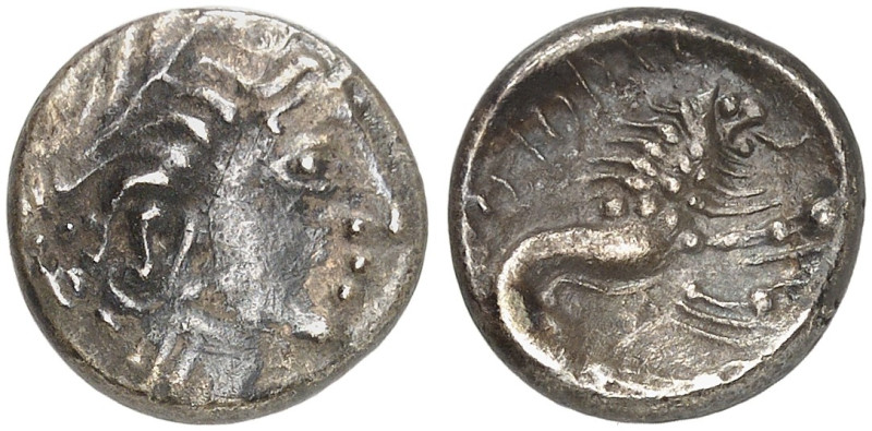 KELTISCHE MÜNZEN. GALLIA CISALPINA.&nbsp;&nbsp; 
 Drachme, Imitation zu Massili...