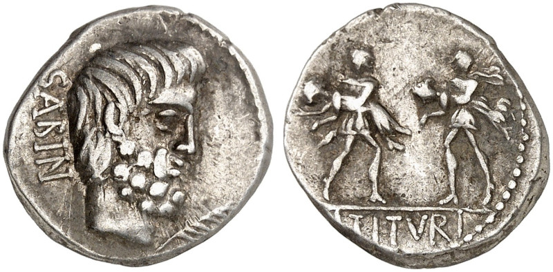 RÖMISCHE MÜNZEN. RÖMISCHE REPUBLIK. L. Titurius Sabinus.&nbsp;&nbsp; 
 Denar, 8...