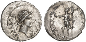 RÖMISCHE MÜNZEN. RÖMISCHE KAISERZEIT. Bürgerkrieg, 68 - 69.&nbsp;&nbsp; 
 Denar, 68. Büste der Salus SALVS PVBLICA (!) / Stehende Roma Victrix.
RIC ...