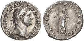 RÖMISCHE MÜNZEN. RÖMISCHE KAISERZEIT. Domitianus Augustus, 81 - 96.&nbsp;&nbsp; 
 Denar. Rev. Stehende Minerva.
RIC 661 (R) 3,13 g ss