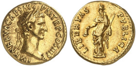 RÖMISCHE MÜNZEN. RÖMISCHE KAISERZEIT. Nerva, 96 - 98.&nbsp;&nbsp; 
 Aureus. Rev. Stehende Libertas.
RIC 19; Cal. 976 Gold, RR ! 7,70 g vz