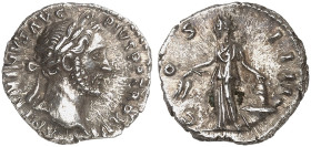 RÖMISCHE MÜNZEN. RÖMISCHE KAISERZEIT. Antoninius Pius, 138 - 161.&nbsp;&nbsp; 
 Ein weiteres, ähnliches Exemplar.
RIC 221; C. 290 3,38 g ss - vz