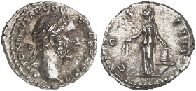 RÖMISCHE MÜNZEN. RÖMISCHE KAISERZEIT. Antoninius Pius, 138 - 161.&nbsp;&nbsp; 
 Ein weiteres, ähnliches Exemplar.
3,43 g vz