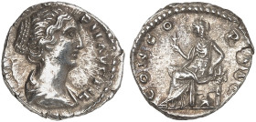 RÖMISCHE MÜNZEN. RÖMISCHE KAISERZEIT. Faustina II., gest. um 175.&nbsp;&nbsp; 
 Ein zweites, ähnliches Exemplar.
3,67 g ss - vz
