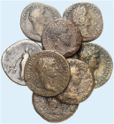 LOTS ANTIKER MÜNZEN.&nbsp;&nbsp; 
 Lot von 47 Stück: Sesterze römischer Kaiser und Kaiserinnen. Livia (Carpentum) bis Philippus II., dabei 1x Claudiu...