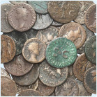 LOTS ANTIKER MÜNZEN.&nbsp;&nbsp; 
 Lot von 41 Stück: Römische Mittelbronzen von Augustus bis 3. Jhdt., dazu 3 Kolonial­tetradrachmen von Nero, Vespas...