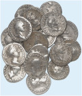 LOTS ANTIKER MÜNZEN.&nbsp;&nbsp; 
 Lot von 17 Stück: Denare römischer Kaiser 1.-2. Jhdt.
ss u. f. ss