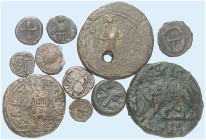 LOTS ANTIKER MÜNZEN. VÖLKERWANDERUNG.&nbsp;&nbsp; 
 Lot von 11 Stück: Bronzen, meist Vandalen, dabei Gaiseric, 428-477, 21 Nummi. Krieger / Pferdekop...