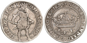 EUROPA. DÄNEMARK. Christian IV., 1588-1648.&nbsp;&nbsp; 
 Krone 1624, Kopenhagen.
Hede 127 ss