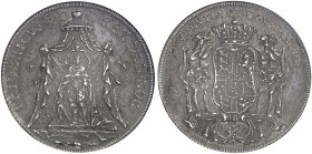 EUROPA. DÄNEMARK. Friedrich V., 1746-1766.&nbsp;&nbsp; 
 Doppelter Speciedaler 1747, auf seine Krönung.
Dav. 1298, Hede 26 RR ! NGC AU 58, schöne Pa...