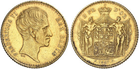 EUROPA. DÄNEMARK. Friedrich VI., 1808-1839.&nbsp;&nbsp; 
 2 Friedrichs d'or 1837, Altona.
Friedb. 288, Hede 5 A, Schlumb. 34 Gold f. Kr., ss