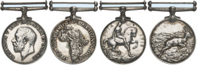 EUROPA. ENGLAND. George V., 1910-1936.&nbsp;&nbsp; 
 Lot von 2 Stück: British War Medal o. J. (1919, 36,1 mm). Büste / Nackter Reiter. Randgravur: Li...