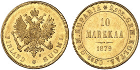 EUROPA. FINNLAND. - unter russischer Herrschaft. Alexander II., 1855-1881.&nbsp;&nbsp; 
 10 Markkaa 1879 S.
Friedb. 4, Uzd. 4723, Bitkin 615, Schlum...
