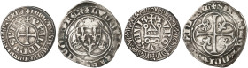 EUROPA. FRANKREICH. - Königreich. Philippe IV., "le bel", 1285-1314.&nbsp;&nbsp; 
 Lot von 2 Stück: Gros Tournois o. J., Louis XI., Blanc à la couron...