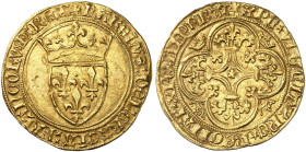 EUROPA. FRANKREICH. - Königreich. Charles VI., 1380-1422.&nbsp;&nbsp; 
 Écu d'or à la couronne o. J. (1385).
Friedb. 291, Dupl. 369 Gold vz