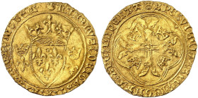 EUROPA. FRANKREICH. - Königreich. Charles VII., 1422-1461.&nbsp;&nbsp; 
 Écu d'or neuf à la couronne o. J., Montpellier.
Friedb. 307, Dupl. 511 B Go...