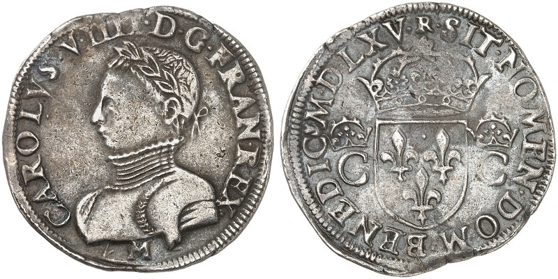 EUROPA. FRANKREICH. - Königreich. Charles IX., 1560-1574.&nbsp;&nbsp; 
 Teston ...