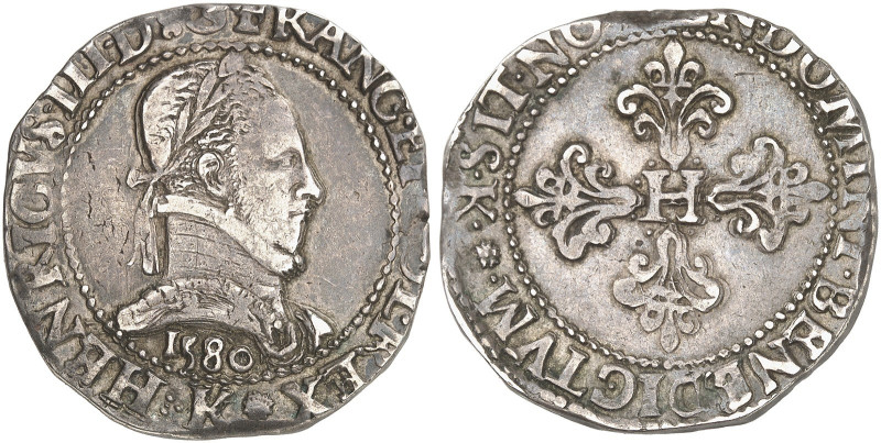 EUROPA. FRANKREICH. - Königreich. Henri III., 1574-1589.&nbsp;&nbsp; 
 Franc d'...