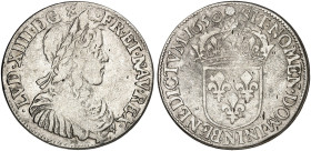 EUROPA. FRANKREICH. - Königreich. Louis XIV., 1643-1715.&nbsp;&nbsp; 
 1/2 Écu à la mèche longue 1650, N - Montpellier.
Dupl. 1470, Gad. 169 f. ss...
