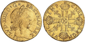 EUROPA. FRANKREICH. - Königreich. Louis XIV., 1643-1715.&nbsp;&nbsp; 
 Louis d'or à la mèche longue 1651, K - Bordeaux.
Friedb. 418, Dupl. 1422, Gad...