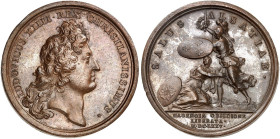 EUROPA. FRANKREICH. - Königreich. Louis XIV., 1643-1715.&nbsp;&nbsp; 
 Bronzemedaille 1675 (unsigniert, von J. Mauger, 41,2 mm), auf den Entsatz von ...