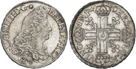 EUROPA. FRANKREICH. - Königreich. Louis XIV., 1643-1715.&nbsp;&nbsp; 
 Écu aux 8 L 1690, 9 - Rennes.
Dav. 3811, Dupl. 1514 A, Gad. 216 f. vz / vz