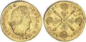 EUROPA. FRANKREICH. - Königreich. Louis XIV., 1643-1715.&nbsp;&nbsp; 
 Louis d'or aux insignes 1704, & - Aix.
Friedb. 439, Dupl. 1446 A, Gad. 254 Go...
