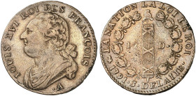 EUROPA. FRANKREICH. - Königreich. Constitution, 1791-1792.&nbsp;&nbsp; 
 12 Deniers Français 1792 (AN 3), A - Paris.
Dupl. 1723, Gad. 15 vz