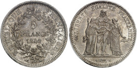 EUROPA. FRANKREICH. II. République, 1848-1852.&nbsp;&nbsp; 
 5 Francs à l'hercule 1848, A - Paris.
Dav. 92, Gad. 683 PCGS MS 63, prfr