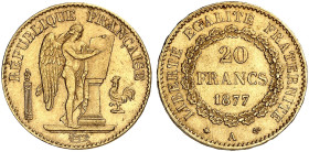 EUROPA. FRANKREICH. III. République, 1871-1940.&nbsp;&nbsp; 
 20 Francs type Génie 1877, A - Paris.
Friedb. 592, Gad. 1063, Schlumb. 434 Gold ss