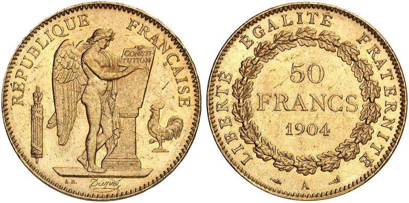 EUROPA. FRANKREICH. III. République, 1871-1940.&nbsp;&nbsp; 
 50 Francs type Gé...