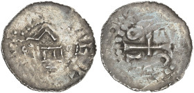 EUROPA. - METZ. - Bistum. Dietrich I., 965-984 und Kaiser Otto I. oder II.&nbsp;&nbsp; 
 Pfennig. Tempel / Kreuz.
Flon 173,1 übliche Prägeschwäche, ...